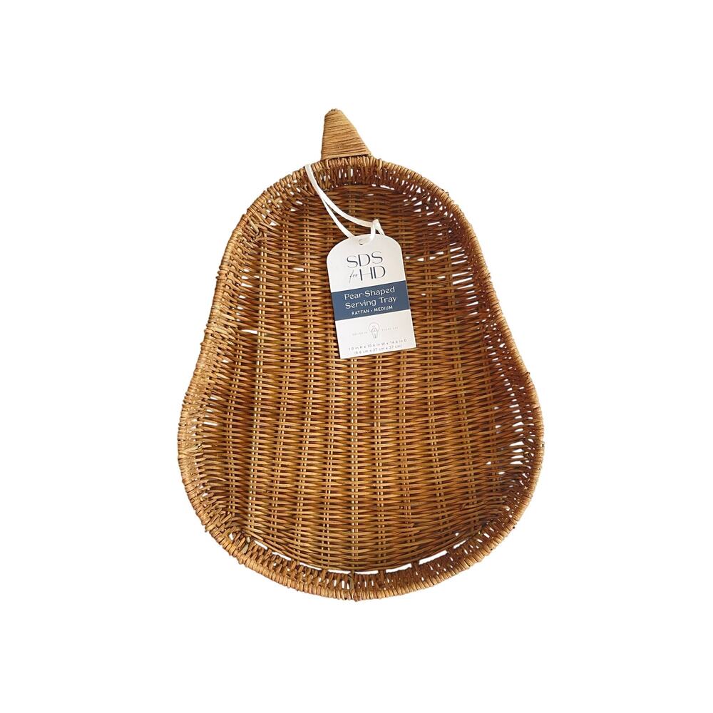 🇺🇦 Pear Shaped Rattan Serving Tray SDS FOR HD 🇺🇦